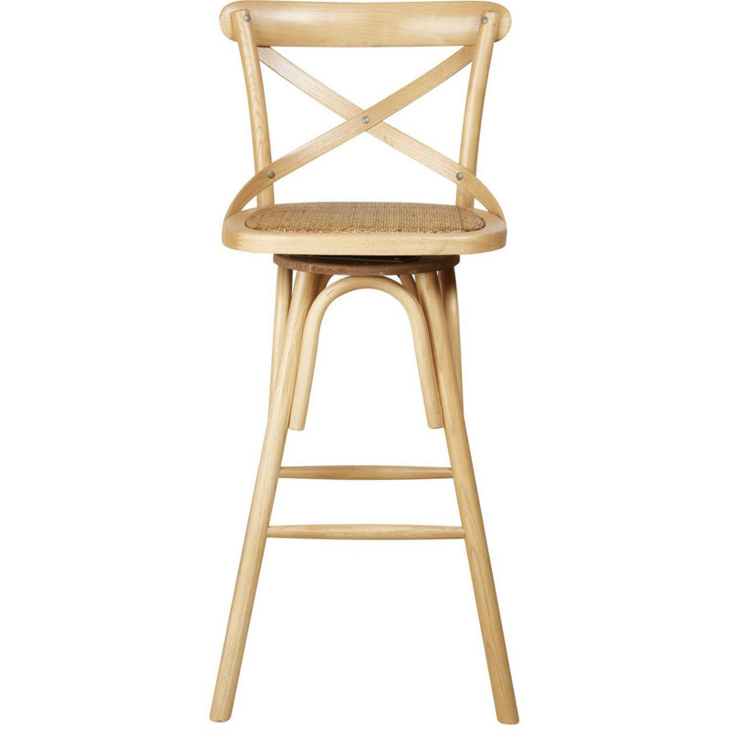 Jace Wicker Bar Stool, Oak