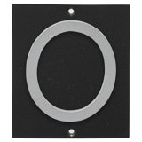Floating Modern 6" Number Vertical Address Plaque (1 Character) - Brick Red/White