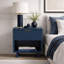 Ensemble de chambre à coucher 2 pièces avec commode et table de chevet bleu Elara-128905487