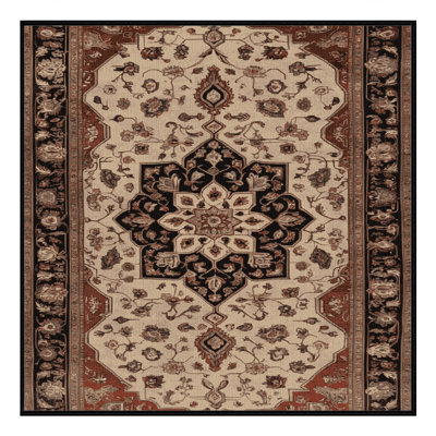 Tapis brun lavable à la machine