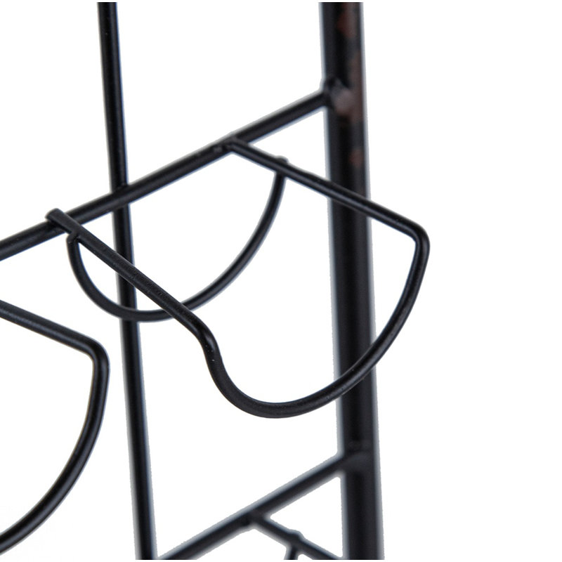 Black Floating Coffee Bar Shelf with Coffee Pod Holder, Hooks and Storage Shelf