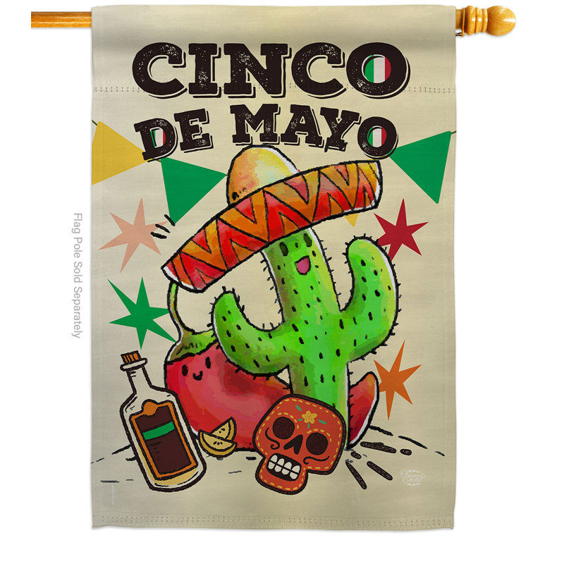 Drapeau décoratif de maison en mélange de polyester, H 40 po x l 28 po