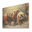 Brown Sloths Winter - paresseux sur bois-990627579