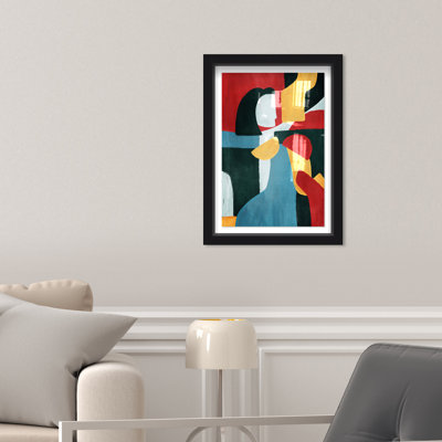 Colourful Abstract Couple Wall Art - Print