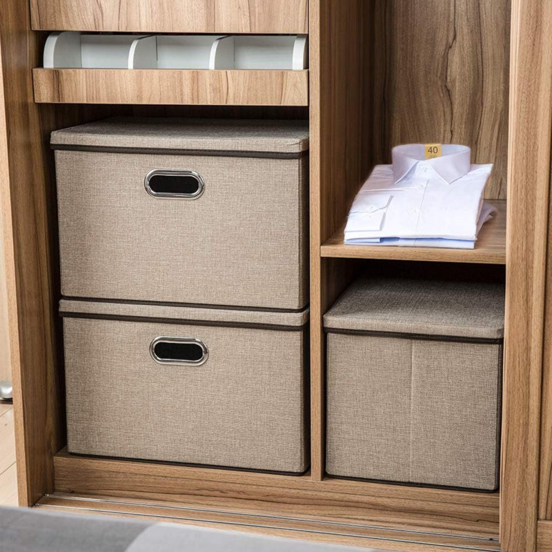 Brayden Studio Fabric Box, Beige