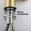 Robinet de cuisine rétractable en or brossé, élément en acier inoxydable, buse rotative à 360 °, matériau d'aspect anticorrosion et anti-rouille, corrosion anti-rouille pivotante, conception à poignée unique-313522441