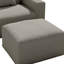 Chaise de patio moderne avec accoudoir à accoudoir gauche avec repose-pieds, canapé modulaire sans assemblage, tissu résistant aux rayons UV-1447809639