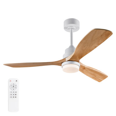 52" 3-Blade LED Standard Ceiling Fan with Remote Control and Light Kit for Living Room
