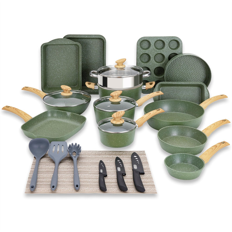 30 - Piece Non-Stick Aluminum Cookware Set