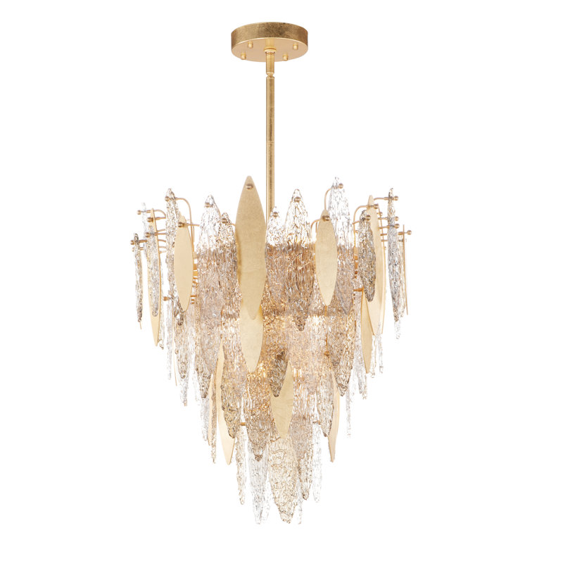 Lustre à niveaux unique à 12 lumières Aurick