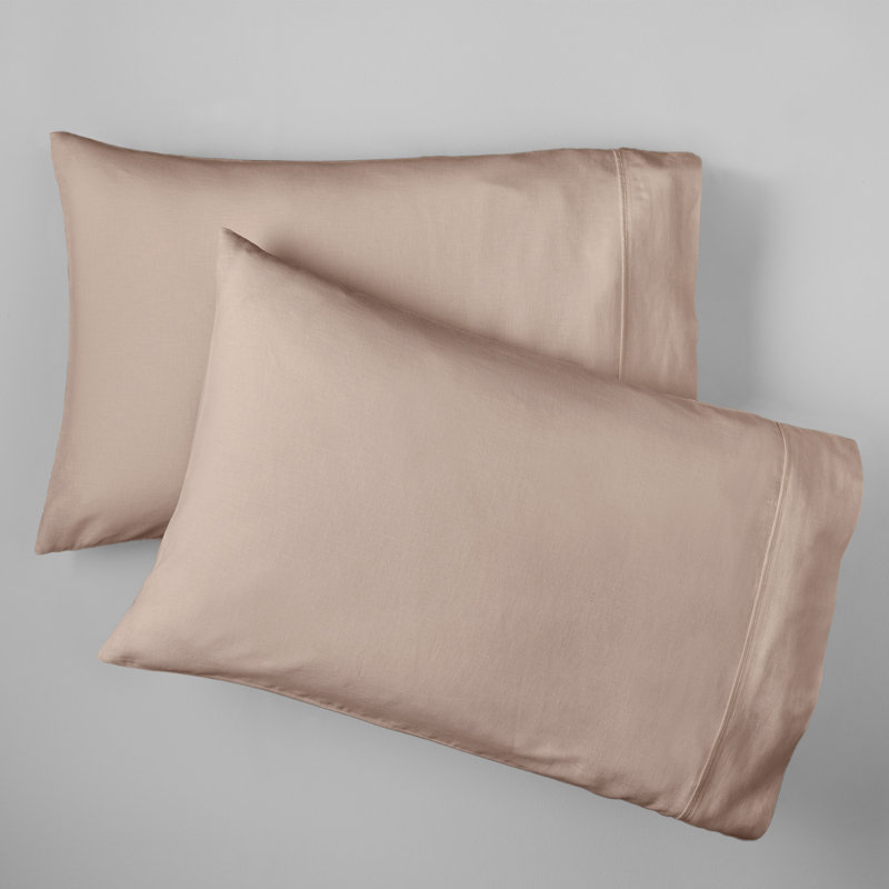 Jeffen Linen Blend Sheet Set, King Sheet Set + 1 Fitted Sheet + 2 Pillowcases, Dusty Rose