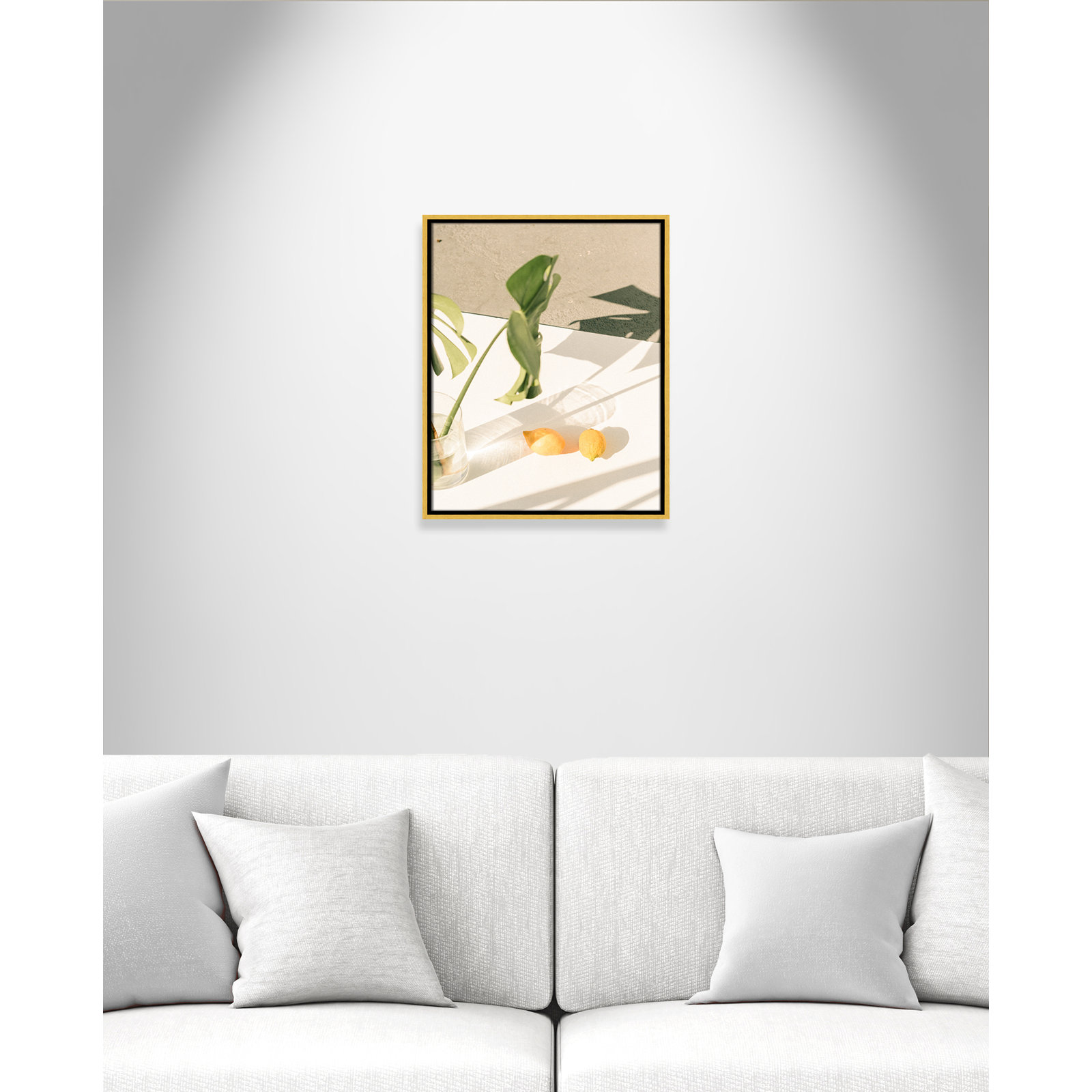 Citrus & Palms by Chandra Oh, 21.5'' H x 17.5'' W x 2'' D, Gold Framed