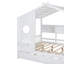 Lit maison contemporain en bois avec lit gigogne et tablettes de rangement-117244266-117244265