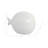 Artistic Ceramic Fish Sculpture Home Decor - Textured Figurine Decorative Object And Modern Statue For Decorations For Living Room - 10", White