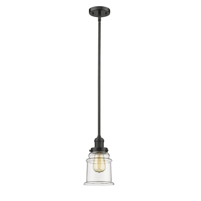 Galaviz 1 - Light Single Pendant, Oil Rubbed Bronze, Clear, No Bulb Included