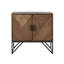 Armoire d'appoint Precious - Finition noyer naturel et encre métallique + commode Ivy