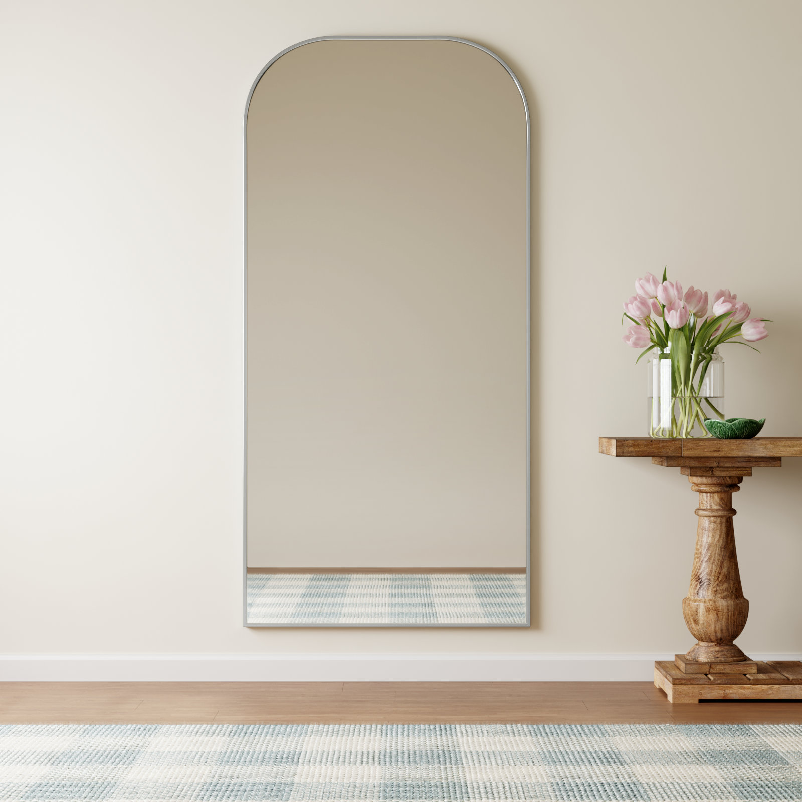Sabine Accent Mirror, 72" x 35", Silver