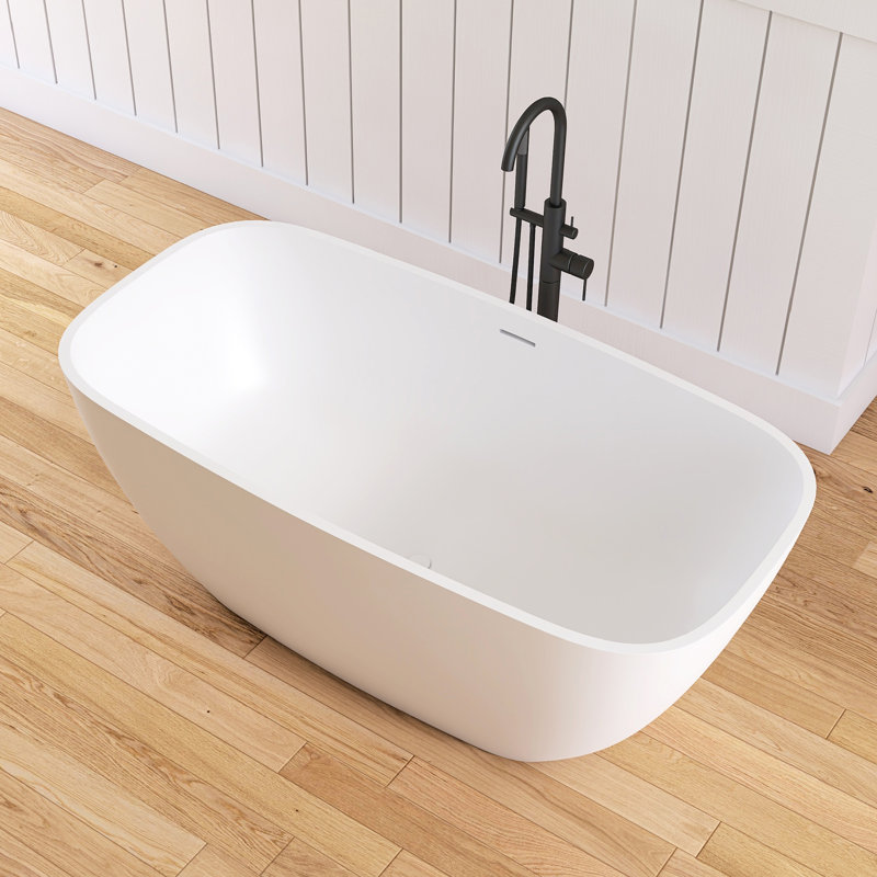 Baignoire de trempage autoportante à surface solide 59 po Forma