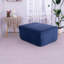 Repose-pieds en velours côtelé - Bleu-130675006