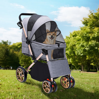 Foldable Pet Stroller For Small And Medium Dogs