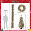 Arbre de Noël artificiel 4 pièces avec couronne et guirlande 4 pièces