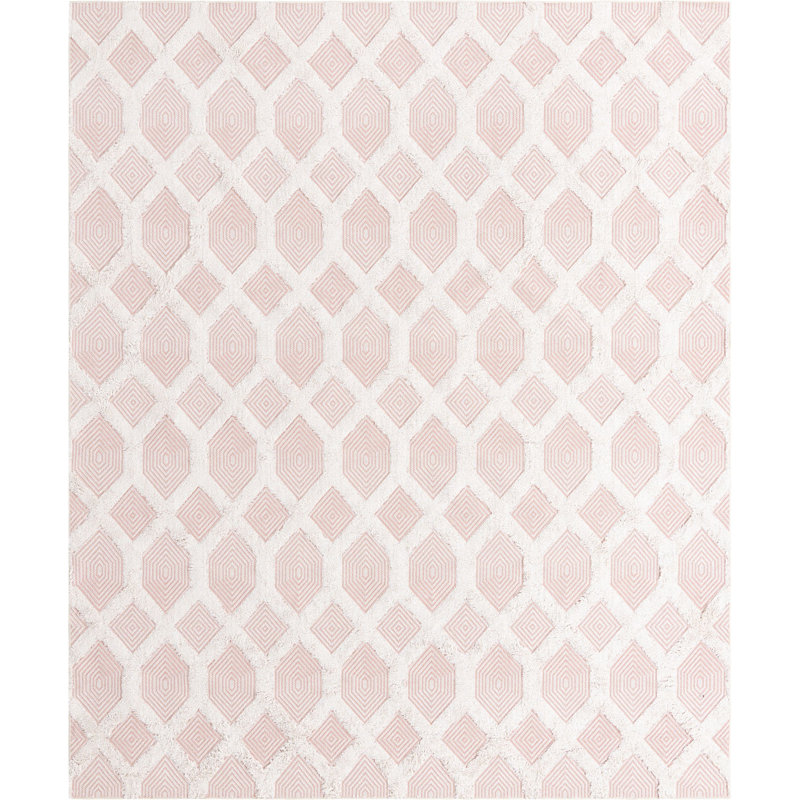 Jordalier Cotton Geometric Indoor Rug, Rectangle 8'3" x 10'
