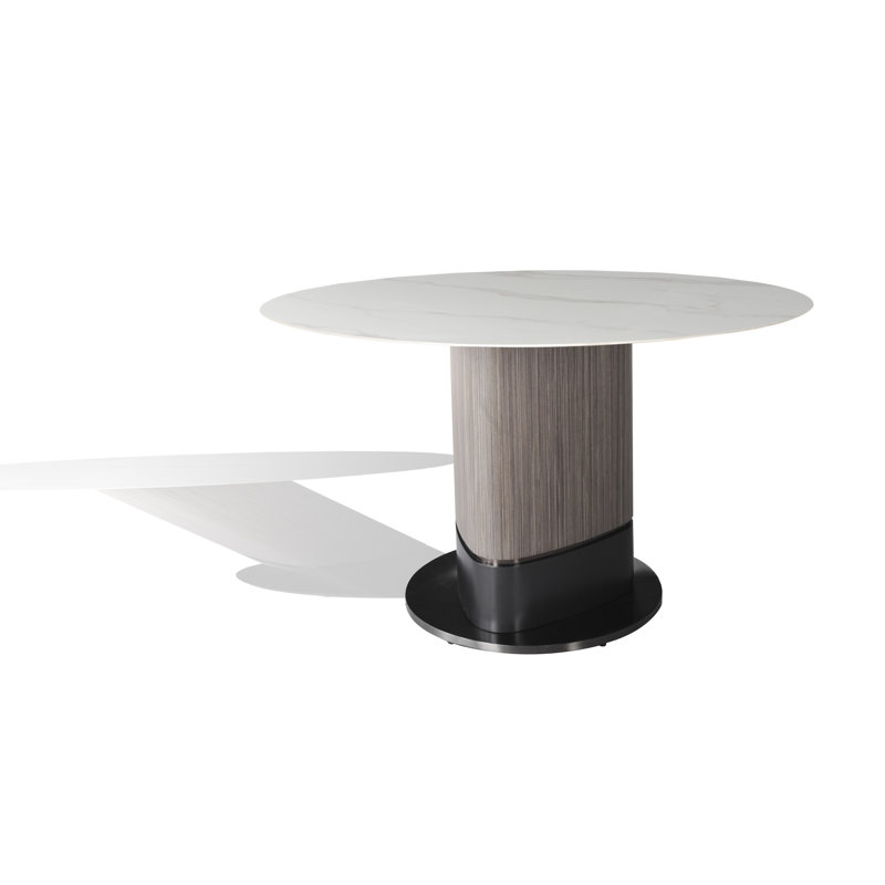 Round Metal Base Dining Table