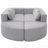 Boneless Couch Modular Sectional Sofa 114.9" Free-Combined Sofa Couch Sofa Bed Compression Sofa With Deep Seating And Curved Design For Living Room, Grey-18109136