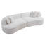 Modern Luxury Sectionals, Spacious White Boucle Couch, No Assembly Needed