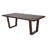 7-Piece Contemporary Dining Set With Walnut Wood Table And 6 Upholstered Dining Chairs