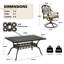 Tanielu 6 - Person Patio Dining Set with Rectangular Table , Cushions Included-1392943914
