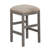 Yvesh 24 In. H White/Light Gray&Beige Backless Wood Bar Stool With Fabric Seat Set Of 2