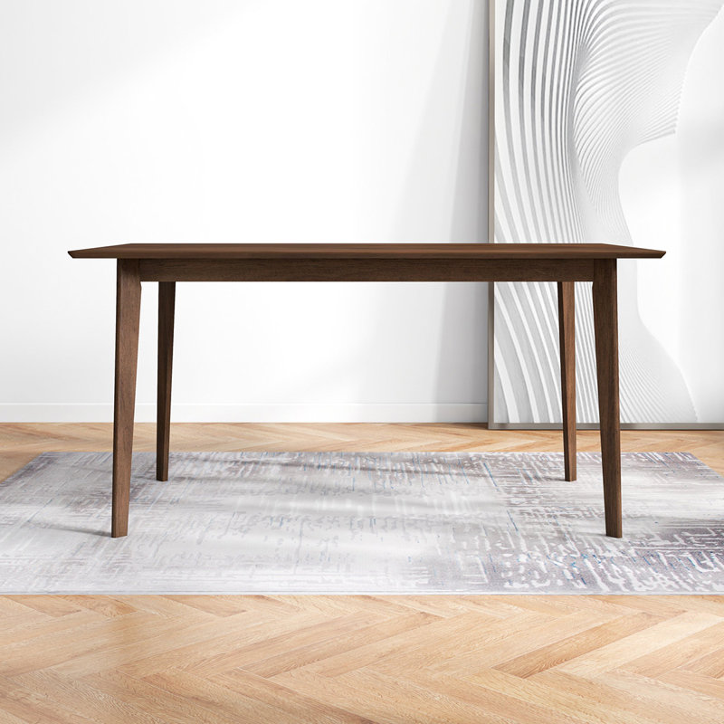 Brown Rectangular Solid Wood Dining table