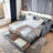 Tanikia Upholstery Daybed with Trundle, Pocket and 2 Drawers-692486196