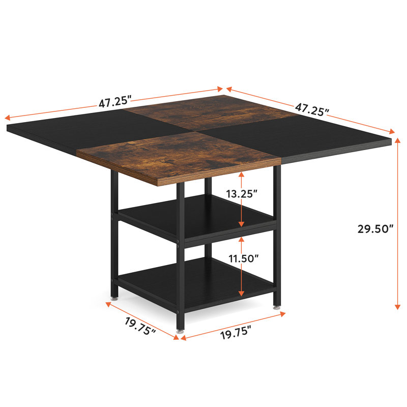 Table de salle à manger Bhupinder L 47,25 x l 47,25