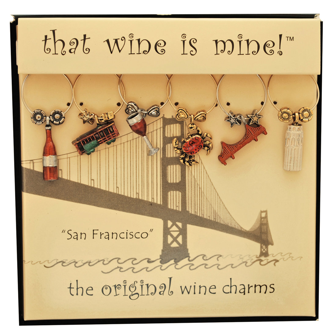 Rustemi San Francisco 6 Piece Wine Charm Set Ebern Designs
