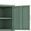Armoire d'appoint moderne 24 po en acier inoxydable avec 2 tablettes réglables blanches Ava-851075094