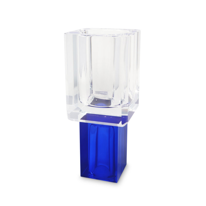 Jeysen Crystal Table Vase, 9'' H x 3.25'' W x 3.25'' D