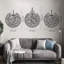 Ensemble de 3 décorations murales en métal Ayatul Kursi, Sourate An-Nâs et Sourate Al-Falaq-104238987-104238991
