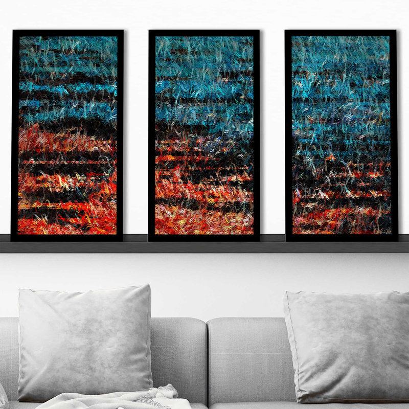 " Luke 3:16 Holy Spirit And Fire " by Mark Lawrence 3 - Pieces, 33.5" H x 52.5" W x 1" D