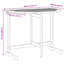 2 - Person Wood Patio Dining Set with Rectangular Table