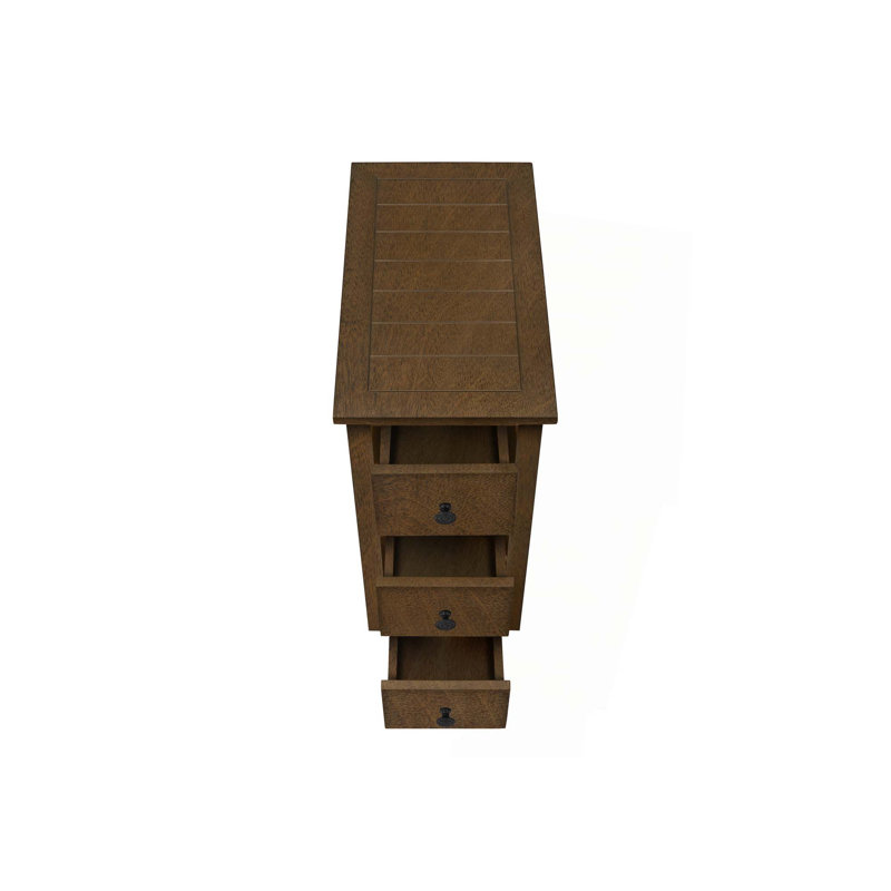 End,Side Table with Three Drawers