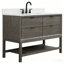 Ensemble de meuble-lavabo autoportant 48 po avec plateau en marbre gris-1045044646