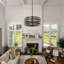 20 Inch Black Chandelier, 5-light Farmhouse Chandelier