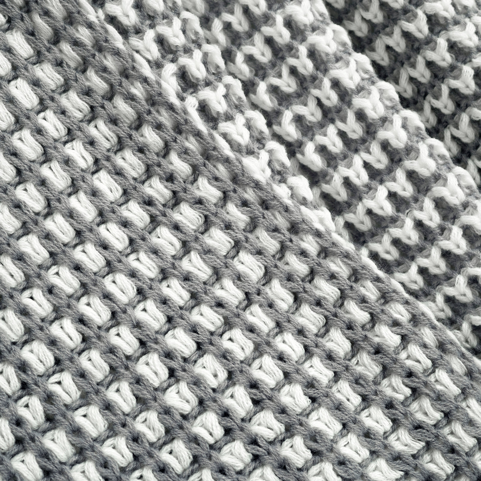 Keil Plastic / Acrylic Knitted Throw Blanket, Gray