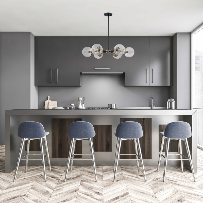 Breit 6 - Light Dimmable Sputnik Sphere Chandelier, Matte Black / Brass