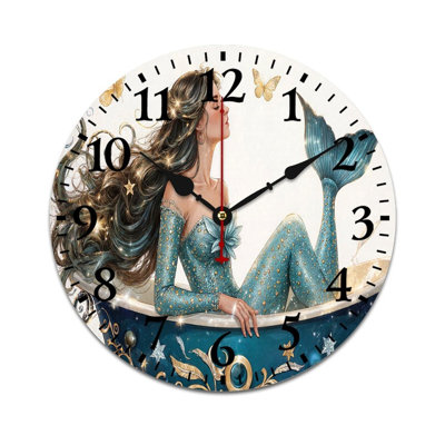 Décoration murale sirène de baignoire 12 po x 12 po, pour chambre d'enfant et salle de bain