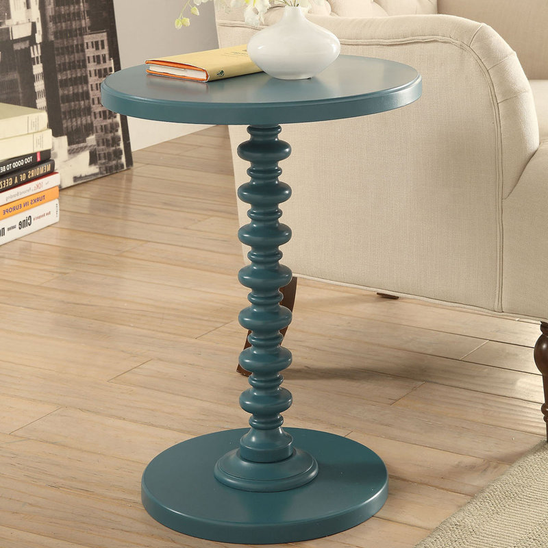 Table de bout ronde en bois, Sarcelle