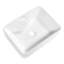 Lavabo vasque rectangulaire en céramique blanc avec trou pour robinet 19 po x 15 po