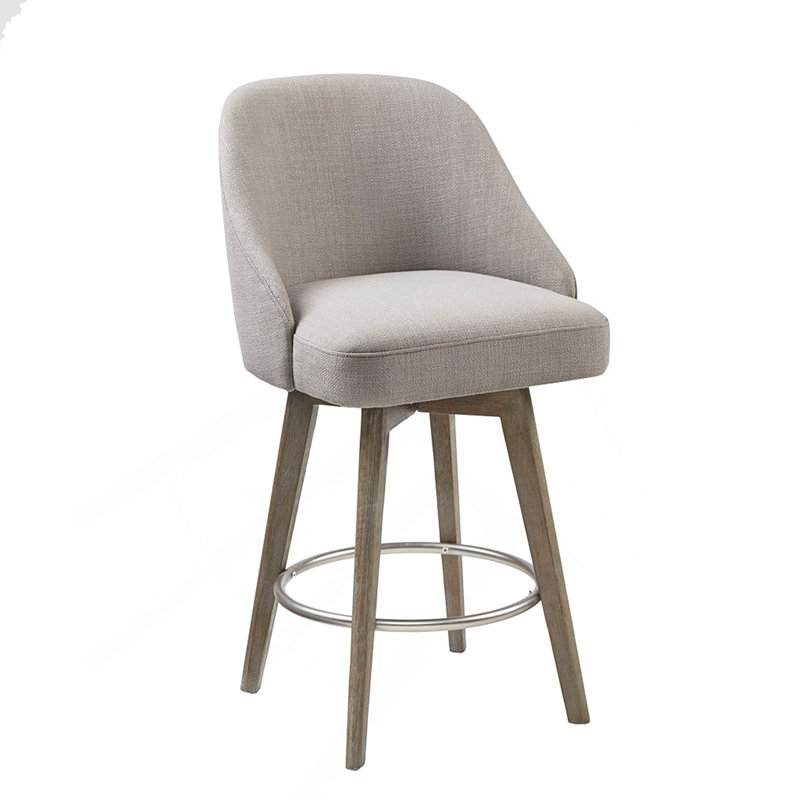 Tabouret de comptoir avec siège, Gris